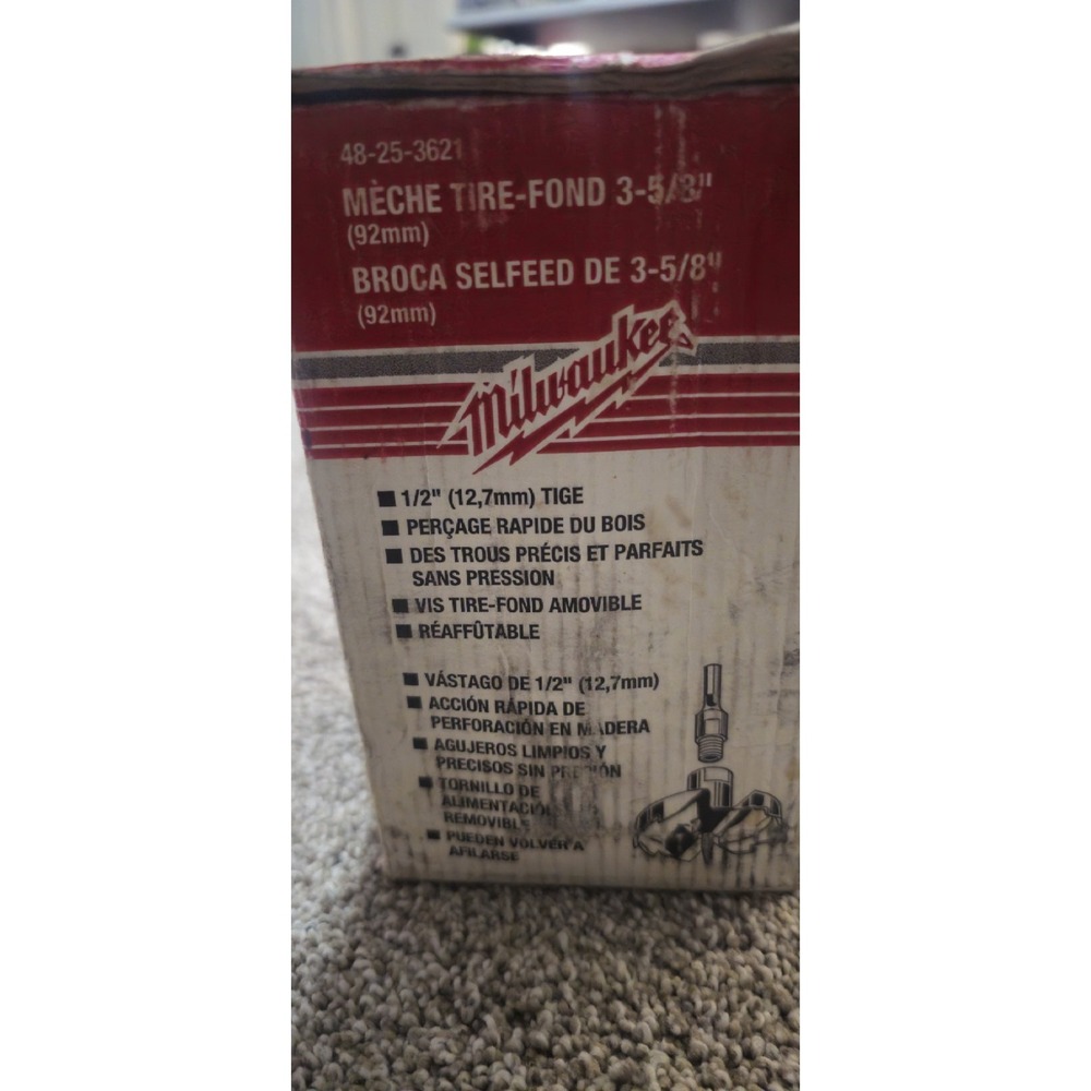 Milwaukee Tool 48-25-3621 Selfeed Bit 3-5/8"